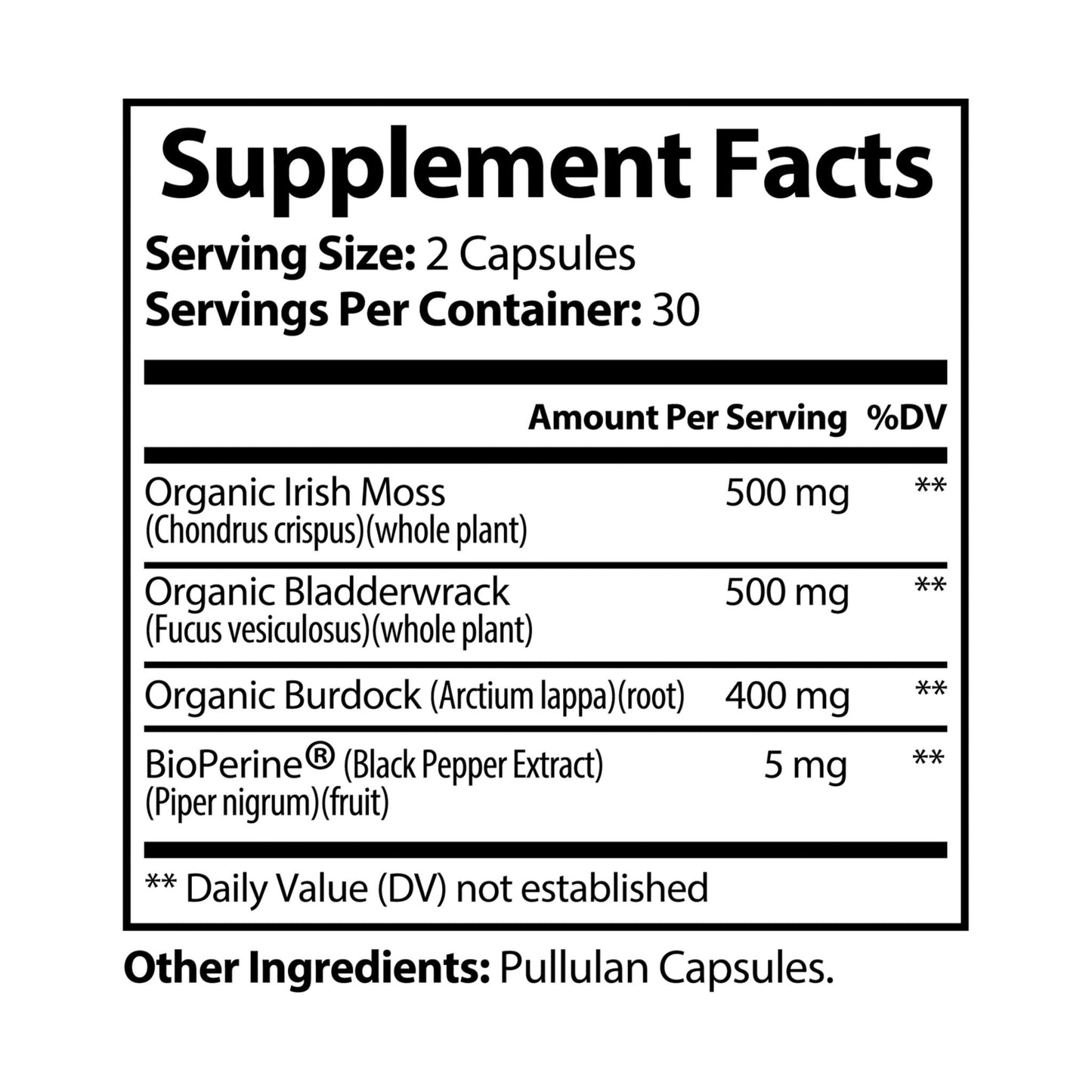 Sea Moss Supplement (60 Capsules)